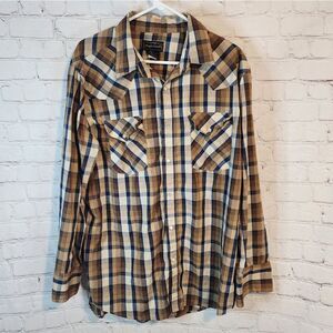 Men's High Noon pearl snapped longsleeve shirt, size Large